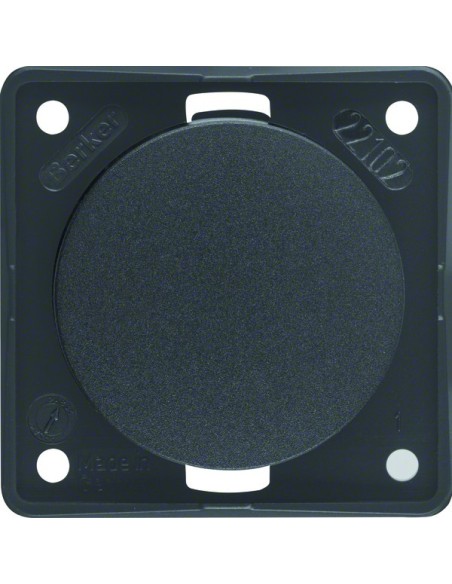 Integro Flow Zaślepka z płytką nośną, antracyt, mat 945162505 Berker Hager