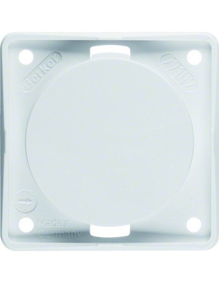 Integro Flow Zaślepka z płytką nośną, biały, połysk 945162509 Berker Hager