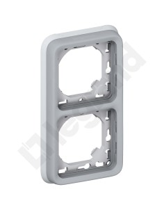 PLEXO55 Ramka podwójna pionowa szara 069685