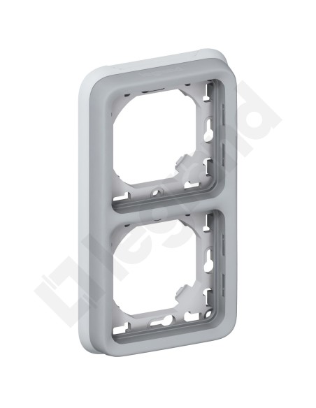 PLEXO55 Ramka podwójna pionowa szara 069685