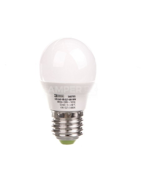 Żarówka LED 6W E27 500lm 3000K MINI GLOBE BASIC ZL3907