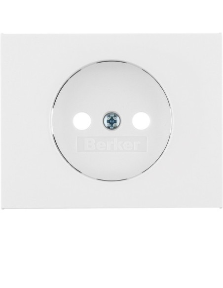 K.1 Płytka czołowa do gniazda bez uziemienia, biały 3967157009 Berker Hager