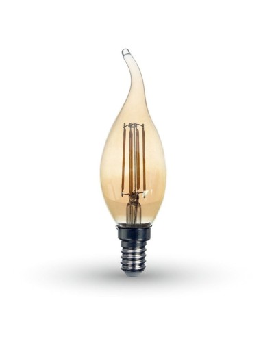 Żarówka Dekoracyjna LED FILAMENT VT-1949 4W E14 CANDLE 2200K 350lm A+ 300st. 7114