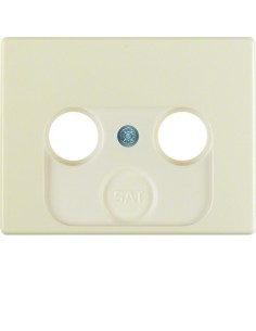 Arsys Płytka czołowa do gniazda antenowego 2- i 3-wyjściowego, kremowy 12010112 Berker Hager