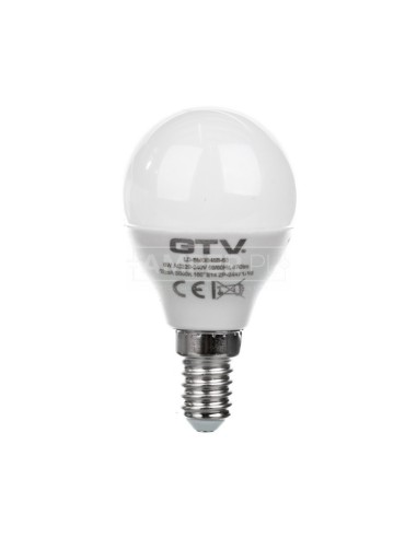 Żarówka LED SMD 2835 ciepły biały E14 6W 220-240V AC 160 stopni 470lm LD-SMGB45B-60