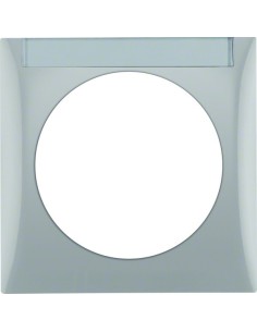 Integro Flow Ramka 1-krotna z polem opisowym, szary, połysk 918032507 Berker Hager