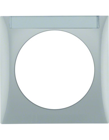 Integro Flow Ramka 1-krotna z polem opisowym, szary, połysk 918032507 Berker Hager
