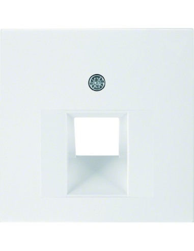 S.1/B.3/B.7 Płytka czołowa do gniazda przyłączeniowego UAE 1-krotnego, biały, połysk 14078989 Berker Hager