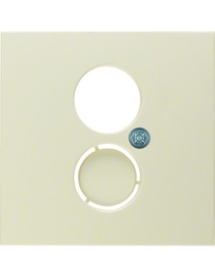 B.Kwadrat/S.1 Płytka czołowa do gniazda głośnikowego i przyłączy miniaturowych, kremowy, połysk 11968982 Berker Hager