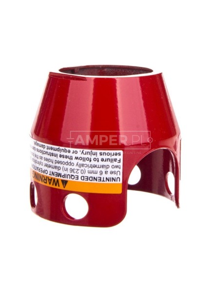 Osłona przycisku bezpieczeństwa fi40 czerwona możliwośc blokowania kłódką ZBZ1604