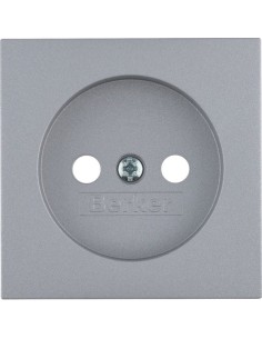 B.Kwadrat/B.7 Płytka czołowa do gniazda bez uziemienia, alu mat 3961038994 Berker Hager