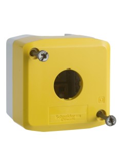 Pokrywa pusta żółta z jasnoszarą podstawą, 1 otwór, UL/CSA certyfikowany XALK01H7