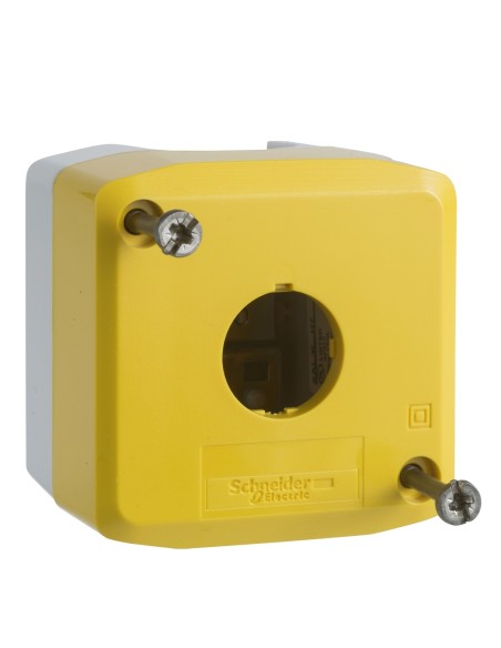 Pokrywa pusta żółta z jasnoszarą podstawą, 1 otwór, UL/CSA certyfikowany XALK01H7