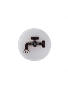 Soczewka przycisku 22mm płaska biała z symbolem PLYN M22-XDL-W-X16 218314