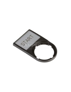 Tabliczka opisowa START 50x30mm czarna prostokątna M22S-ST-GB1 216495