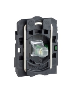 Zestaw świetlny biały z korpusem/kołnierzem mocującym zinteg. LED 230...240V 1NO ZB5AW0M11