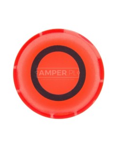 Soczewka przycisku 22mm płaska czerwona z symbolem STOP 0 M22-XDL-R-X0 218159