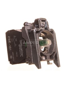 Zestaw świetlny biały z korpusem/kołnierzem mocującym zinteg. LED 24V 1NO ZB4BW0B11