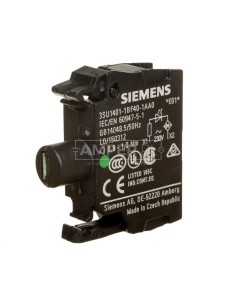 Oprawka z LED zielona 230V AC montaż czołowy Sirius ACT 3SU1401-1BF40-1AA0