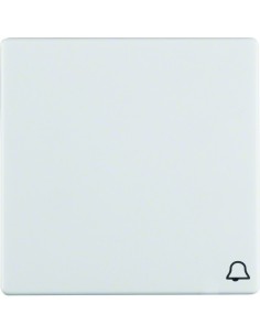 Q.x Klawisz z nadrukiem symbolu "dzwonek" do łącznika 1-klawiszowego, biały, aksamit 16206059 Berker Hager