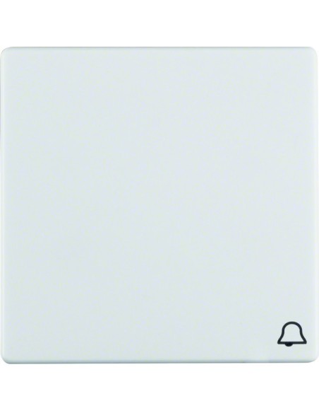 Q.x Klawisz z nadrukiem symbolu "dzwonek" do łącznika 1-klawiszowego, biały, aksamit 16206059 Berker Hager