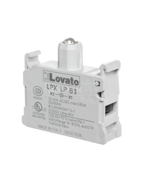 Oprawka z LED zielona 18-30V AC/DC LPXLPB3