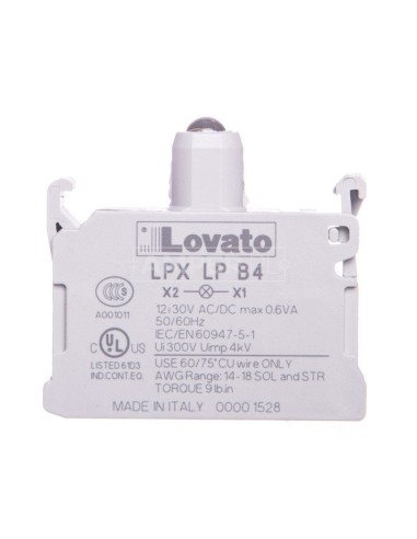 Oprawka z LED czerwona 12-30V AC/DC LPXLPB4