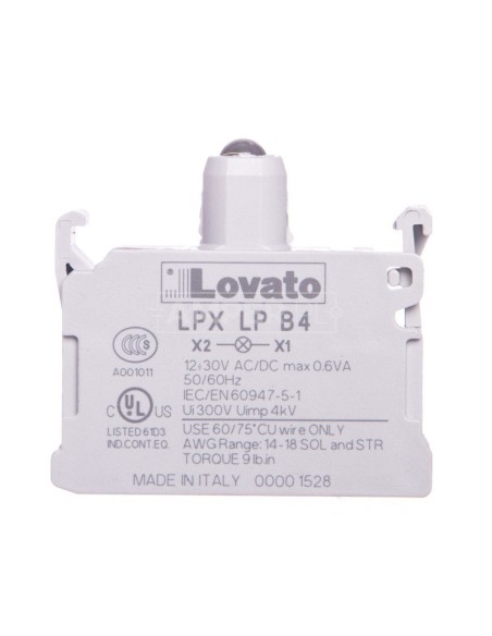 Oprawka z LED czerwona 12-30V AC/DC LPXLPB4