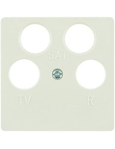 B.Kwadrat Płytka czołowa do gniazda antenowego 4-wyjściowego, kremowy 148402 Berker Hager