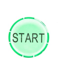 Soczewka przycisku 22mm płaska zielona START M22-XDL-G-GB1 218328