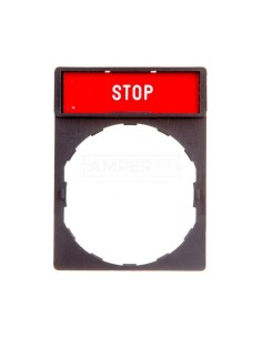 Szyld opisowy 30x40mm z etykietą 8x27mm STOP ZBY2304