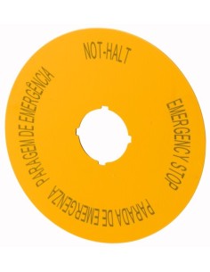 Szyld do przycisków awaryjnych DE, GB, E, POR M22-XAK12 121086