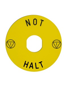 Etykieta oznacznikowa O 90 do przyc. awar. zatrzym. NOT-HALT/logo ISO13850 ZBY8230