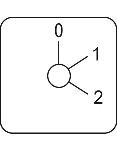 Etykieta Łącznika krzywkowego 0 do 2, 45x45mm KZ18630L