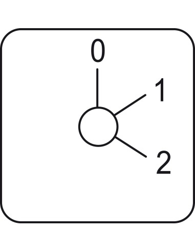 Etykieta Łącznika krzywkowego 0 do 2, 45x45mm KZ18630L