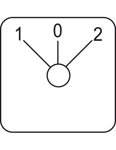 Etykieta łącznika krzywkowego 1, 0, 2, 45x45mm KZ18451L