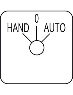 Etykieta łącznika krzywkowego HAND-O-AUTO, 45x45mm KZ18434L