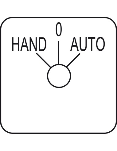 Etykieta łącznika krzywkowego HAND-O-AUTO, 45x45mm KZ18434L