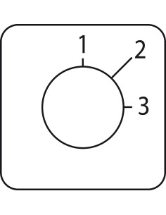 Etykieta Łącznika krzywkowego 1 do 3, 45x45mm KZ18416