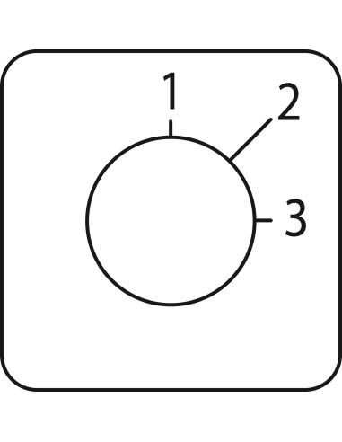 Etykieta Łącznika krzywkowego 1 do 3, 45x45mm KZ18416