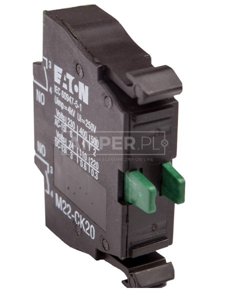 Styk pomocniczy 2Z montaż czołowy M22-CK20 107898