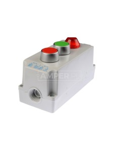 Kaseta sterownicza 3-otworowa z przyciskami zielony/czerwony + lampka sygnalizacyjna IP65 ST22K3\05-1