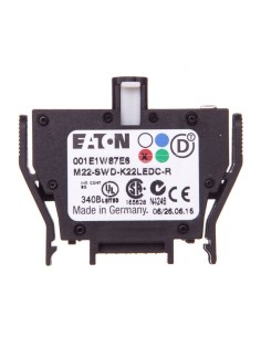 Styk pomocniczy 2P z diodą LED czerwoną montaż czołowy SmartWire-DT 116012