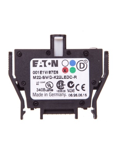 Styk pomocniczy 2P z diodą LED czerwoną montaż czołowy SmartWire-DT 116012