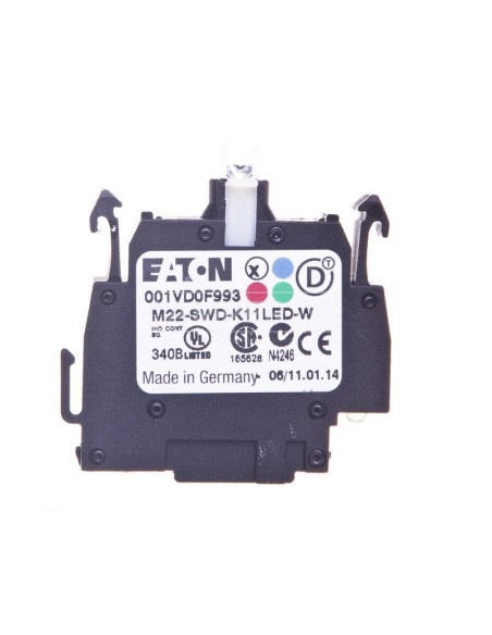 Styk pomocniczy 1Z 1R montaż czołowy dioda biała SmartWire-DT M22-SWD-K11LED-W 115972