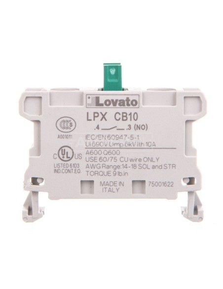 Zestyk 1Z do serii Platinum zaciski śrubowe, montaż na tylnej ścianie LPXCB10