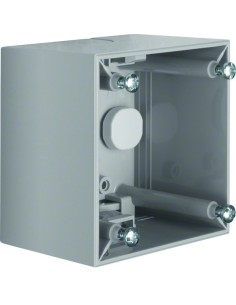 Integro Flow Puszka natynkowa 1-krotna wysoka, szary, połysk 911512507 Berker Hager