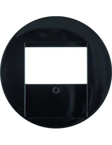 R.1/R.3 Płytka czołowa do gniazda głośnikowego, czarny, połysk 6810332045 Berker Hager