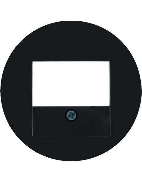 R.x Płytka czołowa do gniazda głośnikowego i gniazda ładowania USB, czarny, połysk 10382045 Berker Hager