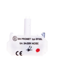 Blok podświetlający czerwony 24-230V AC/DC do przycisków sterowniczych serii NEF22 i NEK22M IP20 W0-L EF22LN C